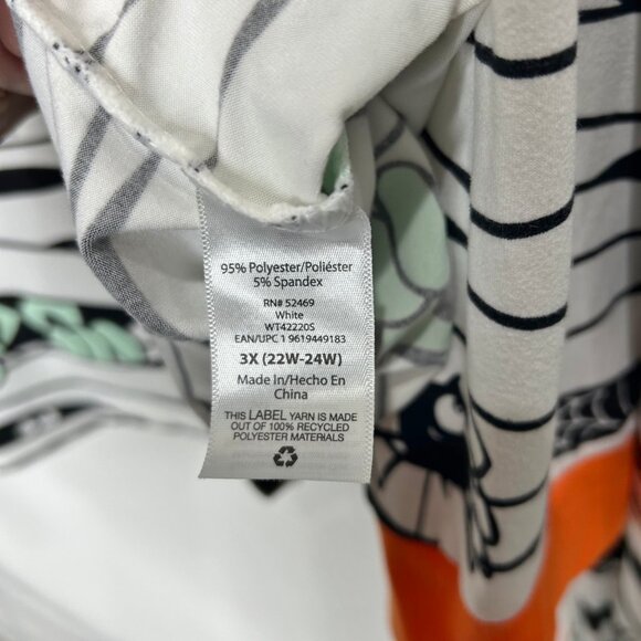 Celebrate Halloween Women’s Pajama Set sz 3X 2 Piece Mummy White Orange - Picture 8 of 10